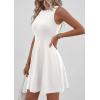 imagePRETTYGARDEN Cocktail Dresses for Women Summer 2026 Elegant Classy Spring A Line Sleeveless Mini Short Party Dress PocketsWhite
