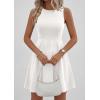 imagePRETTYGARDEN Cocktail Dresses for Women Summer 2026 Elegant Classy Spring A Line Sleeveless Mini Short Party Dress PocketsWhite