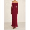 imagePRETTYGARDEN Fall Dresses for Women 2026 Elegant Off The Shoulder Long Sleeve Formal Wedding Guest Bodycon Maxi DressWine Red