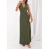 imagePRETTYGARDEN Halter Dresses for Women 2026 Elegant Classy Spring V Neck Tie Backless Summer Wedding Guest Cocktail Midi DressArmy Green