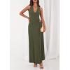 imagePRETTYGARDEN Halter Dresses for Women 2026 Elegant Classy Spring V Neck Tie Backless Summer Wedding Guest Cocktail Midi DressArmy Green