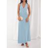 imagePRETTYGARDEN Halter Dresses for Women 2026 Elegant Classy Spring V Neck Tie Backless Summer Wedding Guest Cocktail Midi DressBlue