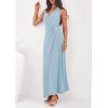imagePRETTYGARDEN Halter Dresses for Women 2026 Elegant Classy Spring V Neck Tie Backless Summer Wedding Guest Cocktail Midi DressBlue