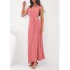 imagePRETTYGARDEN Halter Dresses for Women 2026 Elegant Classy Spring V Neck Tie Backless Summer Wedding Guest Cocktail Midi DressPink