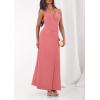 imagePRETTYGARDEN Halter Dresses for Women 2026 Elegant Classy Spring V Neck Tie Backless Summer Wedding Guest Cocktail Midi DressPink