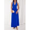 imagePRETTYGARDEN Halter Dresses for Women 2026 Elegant Classy Spring V Neck Tie Backless Summer Wedding Guest Cocktail Midi DressRoyal Blue