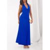 imagePRETTYGARDEN Halter Dresses for Women 2026 Elegant Classy Spring V Neck Tie Backless Summer Wedding Guest Cocktail Midi DressRoyal Blue
