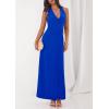 imagePRETTYGARDEN Halter Dresses for Women 2026 Elegant Classy Spring V Neck Tie Backless Summer Wedding Guest Cocktail Midi DressRoyal Blue