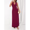 imagePRETTYGARDEN Halter Dresses for Women 2026 Elegant Classy Spring V Neck Tie Backless Summer Wedding Guest Cocktail Midi DressWine Red