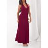 imagePRETTYGARDEN Halter Dresses for Women 2026 Elegant Classy Spring V Neck Tie Backless Summer Wedding Guest Cocktail Midi DressWine Red