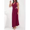 imagePRETTYGARDEN Halter Dresses for Women 2026 Elegant Classy Spring V Neck Tie Backless Summer Wedding Guest Cocktail Midi DressWine Red