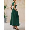 imagePRETTYGARDEN Maxi Dresses for Women 2025 Summer Casual Sleeveless Patchwork Flowy Vacation Sundress Knit Long Work Tank DressDark Green
