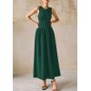 imagePRETTYGARDEN Maxi Dresses for Women 2025 Summer Casual Sleeveless Patchwork Flowy Vacation Sundress Knit Long Work Tank DressDark Green
