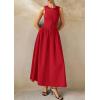 imagePRETTYGARDEN Maxi Dresses for Women 2025 Summer Casual Sleeveless Patchwork Flowy Vacation Sundress Knit Long Work Tank DressRed