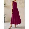 imagePRETTYGARDEN Maxi Dresses for Women 2025 Summer Casual Sleeveless Patchwork Flowy Vacation Sundress Knit Long Work Tank DressWine Red