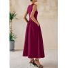 imagePRETTYGARDEN Maxi Dresses for Women 2025 Summer Casual Sleeveless Patchwork Flowy Vacation Sundress Knit Long Work Tank DressWine Red