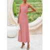 imagePRETTYGARDEN Skirt Sets Women 2 Piece Outfits 2025 Summer Casual Knit Tank Tops Flowy Midi Skirts Matching Vacation Clothes