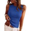 imagePRETTYGARDEN Sleeveless Tops for Women 2026 Summer Ribbed Tank Top Fitted Shirts Basic Tees Cute Spring Going Out Y2k ClothesBlue