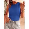 imagePRETTYGARDEN Sleeveless Tops for Women 2026 Summer Ribbed Tank Top Fitted Shirts Basic Tees Cute Spring Going Out Y2k ClothesBlue