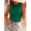 imagePRETTYGARDEN Sleeveless Tops for Women 2026 Summer Ribbed Tank Top Fitted Shirts Basic Tees Cute Spring Going Out Y2k ClothesGreen
