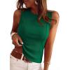imagePRETTYGARDEN Sleeveless Tops for Women 2026 Summer Ribbed Tank Top Fitted Shirts Basic Tees Cute Spring Going Out Y2k ClothesGreen