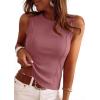 imagePRETTYGARDEN Sleeveless Tops for Women 2026 Summer Ribbed Tank Top Fitted Shirts Basic Tees Cute Spring Going Out Y2k ClothesPink