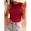 imagePRETTYGARDEN Sleeveless Tops for Women 2026 Summer Ribbed Tank Top Fitted Shirts Basic Tees Cute Spring Going Out Y2k ClothesRed