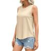 imagePRETTYGARDEN Sleeveless Tops for Women 2026 Summer Tank Tops Spring Fashion Casual Loose Fit Shirts Beach Vacation ClothesBeige