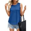 imagePRETTYGARDEN Sleeveless Tops for Women 2026 Summer Tank Tops Spring Fashion Casual Loose Fit Shirts Beach Vacation ClothesBlue