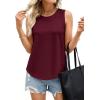 imagePRETTYGARDEN Sleeveless Tops for Women 2026 Summer Tank Tops Spring Fashion Casual Loose Fit Shirts Beach Vacation ClothesBurgundy