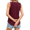 imagePRETTYGARDEN Sleeveless Tops for Women 2026 Summer Tank Tops Spring Fashion Casual Loose Fit Shirts Beach Vacation ClothesBurgundy