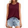 imagePRETTYGARDEN Sleeveless Tops for Women 2026 Summer Tank Tops Spring Fashion Casual Loose Fit Shirts Beach Vacation ClothesBurgundy