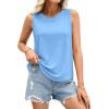 imagePRETTYGARDEN Sleeveless Tops for Women 2026 Summer Tank Tops Spring Fashion Casual Loose Fit Shirts Beach Vacation ClothesLight Blue