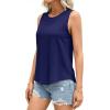 imagePRETTYGARDEN Sleeveless Tops for Women 2026 Summer Tank Tops Spring Fashion Casual Loose Fit Shirts Beach Vacation ClothesNavy Blue