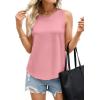 imagePRETTYGARDEN Sleeveless Tops for Women 2026 Summer Tank Tops Spring Fashion Casual Loose Fit Shirts Beach Vacation ClothesPink