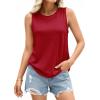 imagePRETTYGARDEN Sleeveless Tops for Women 2026 Summer Tank Tops Spring Fashion Casual Loose Fit Shirts Beach Vacation ClothesRed