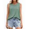 imagePRETTYGARDEN Sleeveless Tops for Women 2026 Summer Tank Tops Spring Fashion Casual Loose Fit Shirts Beach Vacation ClothesSage Green
