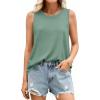 imagePRETTYGARDEN Sleeveless Tops for Women 2026 Summer Tank Tops Spring Fashion Casual Loose Fit Shirts Beach Vacation ClothesSage Green
