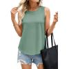 imagePRETTYGARDEN Sleeveless Tops for Women 2026 Summer Tank Tops Spring Fashion Casual Loose Fit Shirts Beach Vacation ClothesSage Green
