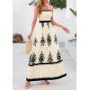 imagePRETTYGARDEN Summer Dress for Women 2026 Floral Sundress Spaghetti Strap Flowy Beach Vacation Boho Maxi DressesApricot Black Floral