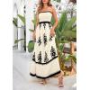 imagePRETTYGARDEN Summer Dress for Women 2026 Floral Sundress Spaghetti Strap Flowy Beach Vacation Boho Maxi DressesApricot Black Floral