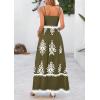 imagePRETTYGARDEN Summer Dress for Women 2026 Floral Sundress Spaghetti Strap Flowy Beach Vacation Boho Maxi DressesArmy Green White Floral