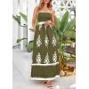 imagePRETTYGARDEN Summer Dress for Women 2026 Floral Sundress Spaghetti Strap Flowy Beach Vacation Boho Maxi DressesArmy Green White Floral
