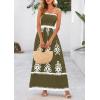 imagePRETTYGARDEN Summer Dress for Women 2026 Floral Sundress Spaghetti Strap Flowy Beach Vacation Boho Maxi DressesArmy Green White Floral