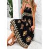 imagePRETTYGARDEN Summer Dress for Women 2026 Floral Sundress Spaghetti Strap Flowy Beach Vacation Boho Maxi DressesBlack Floral