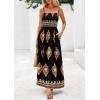 imagePRETTYGARDEN Summer Dress for Women 2026 Floral Sundress Spaghetti Strap Flowy Beach Vacation Boho Maxi DressesBlack Floral