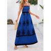 imagePRETTYGARDEN Summer Dress for Women 2026 Floral Sundress Spaghetti Strap Flowy Beach Vacation Boho Maxi DressesBlue Black Floral