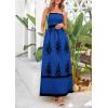 imagePRETTYGARDEN Summer Dress for Women 2026 Floral Sundress Spaghetti Strap Flowy Beach Vacation Boho Maxi DressesBlue Black Floral