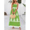 imagePRETTYGARDEN Summer Dress for Women 2026 Floral Sundress Spaghetti Strap Flowy Beach Vacation Boho Maxi DressesGreen Floral