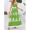 imagePRETTYGARDEN Summer Dress for Women 2026 Floral Sundress Spaghetti Strap Flowy Beach Vacation Boho Maxi DressesGreen Floral